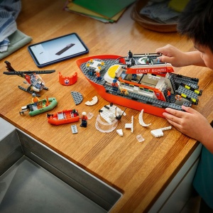 Lego City Barca De Salvare Si Elicopter Ale Pazei De Coasta 60504 - Img 3