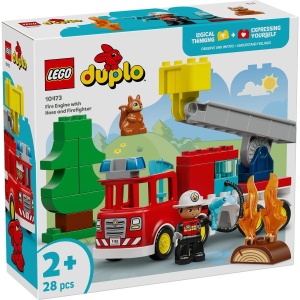 Lego Duplo Camion De Pompieri Cu Furtun Si Pompier 10473 - Img 2