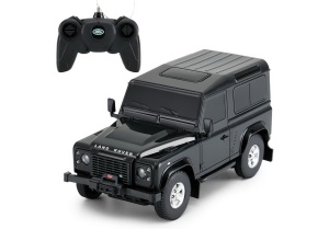 Masina Cu Telecomanda Land Rover Defender Negru Cu Scara 1 La 24 - Img 2