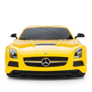 Masina Cu Telecomanda Mercedes-Benz Sls Amg Galbena Cu Scara 1 La 18 - Img 5
