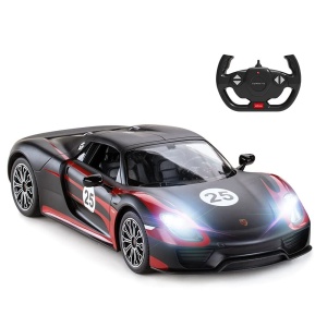 Masina Cu Telecomanda Porsche 918 Spyder Weissach Negru Scara 1 La 14 - Img 2