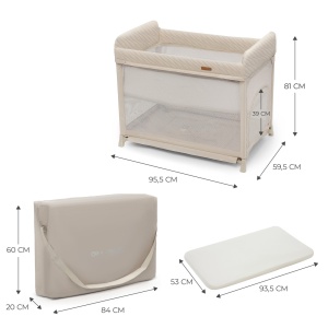 Patut De Calatorie Kinderkraft Moon Dream, Beige - Img 6