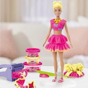 Play Doh Barbie Set Volanase Si Fundite Cu Papusa Inclusa - Img 2