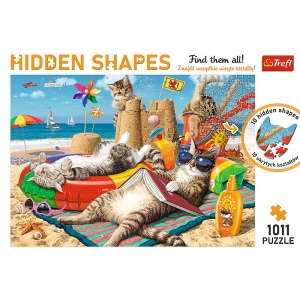 Puzzle Trefl 1000 Forme Ascunse Felinele Dragute - Img 3