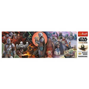 Puzzle Trefl 1000 Panorama Star Wars Avaneturile Mandalorianului - Img 3