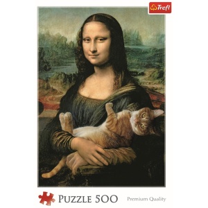 Puzzle Trefl 500 Monalisa Cu Pisica - Img 3