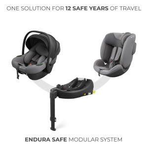 Scoica Auto Kinderkraft I-Lite Cu Baza Isofix Endura Safe Fx, Gray - Img 2