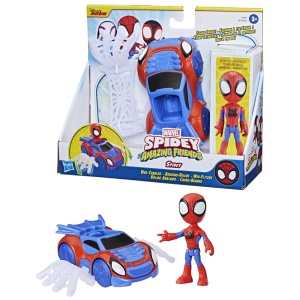 Spidey Prietenii Extraordinari Set Masinuta Si Figurina Si Accesoriu Spidey - Img 6