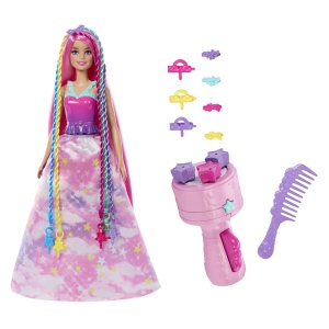 Barbie Dreamtropia Papusa Cu Aparat De Coafat - Img 2
