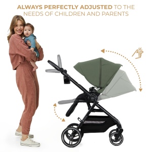 Carucior Kinderkraft Yoxi 3In1 (Mink Pro) Mistic Green - Img 11
