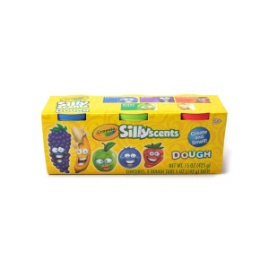 Crayola Silly Scent Set 3 Borcanase Cu Plastilina Parfumata 142G - Img 1