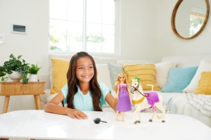 Disney Princess Set Papusa Rapunzel Si Calul Maximus - Img 4