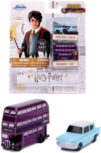Harry Potter2 Set 2 Masinute The Knight Bus Si Ford Anglia 1959 - Img 6