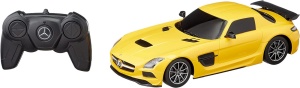 Masina Cu Telecomanda Mercedes-Benz Sls Amg Galbena Cu Scara 1 La 18 - Img 2