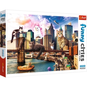 Puzzle Trefl 1000 Pisicute La New York - Img 1