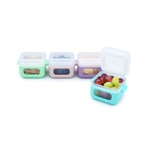 Set 4 Recipiente Silicon Snap&Go Cubes, Melii, 4*118 Ml - Img 2