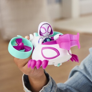 Spidey Si Prietenii Lui Uimitori Marvel Set Figurina Ghost Spider Si Vehicul Copter 7.6Cm - Img 6