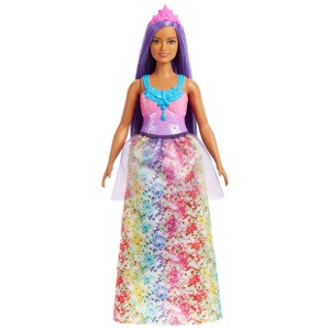 Barbie Dreamtopia Papusa Printesa Cu Par Mov - Img 3