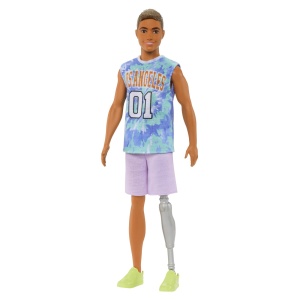 Barbie Papusa Baiat Fashionistas Saten Cu Un Picior Cu Proteza - Img 2