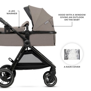 Carucior Kinderkraft Esme Pro, 3 In 1, Sand Beige - Img 8