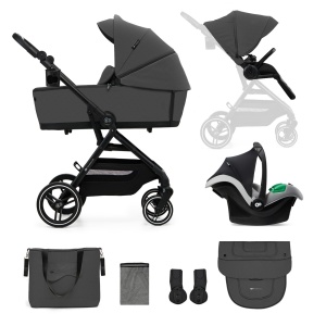 Carucior Kinderkraft Yoxi 3In1 (Mink Pro) Moon Grey