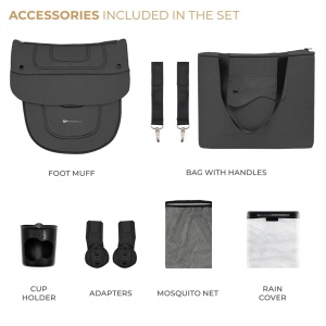 Carucior Kinderkraft Yoxi 3In1 (Mink Pro) Moon Grey - Img 11