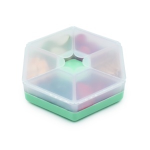 Cutie Snack Hexagon Snackle 6 Compartmente, Melii, Mint - Img 4