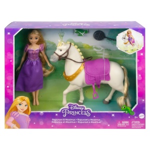 Disney Princess Set Papusa Rapunzel Si Calul Maximus