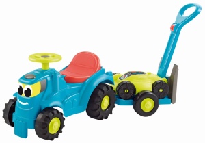 Ecoiffier Set Tractor Ride Cu Remorca Si Cositoare - Img 2
