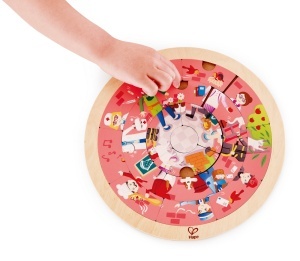 Hape Puzzle Rotund Cu 2 Fete - Img 3