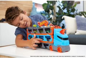 Hot Wheels 2 In 1 Mega Transportator Masini Pista - Img 6