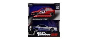 Jada Fast And Furious Set 2 Masinute Metalice Mitsubishi Lancer Evolution Ix Si Brians Nissan Skyline Gt R Scara 1 La 32