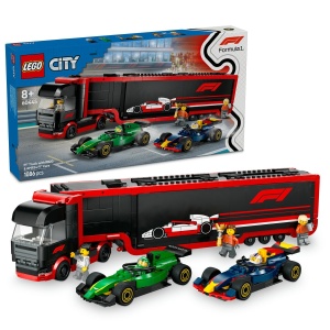 Lego City Camion F1 Cu Masinile F1 Rb20 Si Amr24 60445 - Img 8
