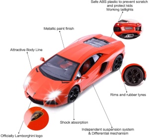 Masina Cu Telecomanda Lamborghini Aventador Rosu Cu Scara 1 La 24 - Img 3