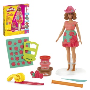 Play Doh Barbie Set Creatii Vestimentare Cu Flori Si Franjuri Cowboy - Img 2