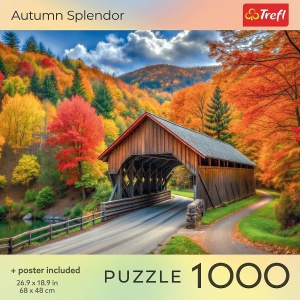Puzzle Trefl 1000 Colectia Sua Splendoarea Toamnei Poster Inclus - Img 3