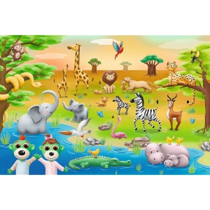 Puzzle Trefl 24 Maxi Babies And The Bear Safari - Img 2