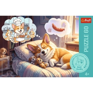 Puzzle Trefl 60 Corgi In Taramul Viselor - Img 3
