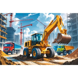 Puzzle Trefl 60 Excavator - Img 2