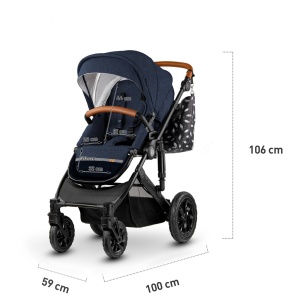 Carucior 3 In 1 Kinderkraft Prime 3In1 Mink Pro Navy - Img 5