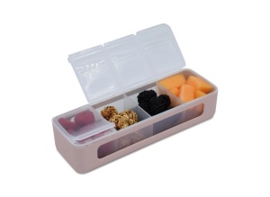 Cutie Snack 4 Compartimente, Melii Luxe, Pink - Img 2