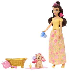 Disney Princess Papusa Bella Cu Catel Si Accesorii - Img 5