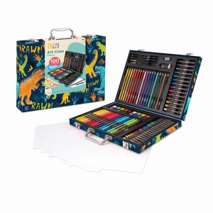 Happi Hobbi Art Case Set De Desen Deluxe Cu 100 De Accesorii Dinozaur - Img 4