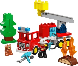 Lego Duplo Camion De Pompieri Cu Furtun Si Pompier 10473 - Img 3