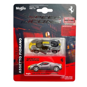 Maisto Masinuta Metalica Speed Icons 296 Gtb Assetto Fiorano Gri Scara 1 La 64
