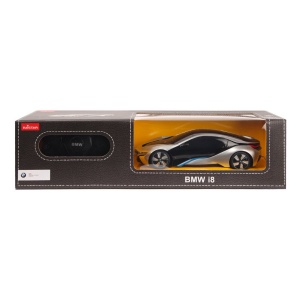 Masina Cu Telecomanda Bmw I8 Argintie Scara 1 La 24