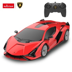 Masina Cu Telecomanda Lamborghini Sian Rosu Cu Scara 1 La 24 - Img 6