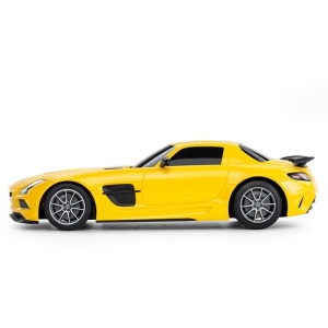 Masina Cu Telecomanda Mercedes-Benz Sls Amg Galbena Cu Scara 1 La 18 - Img 6