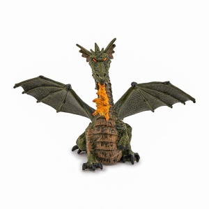 Papo Figurina Dragon Verde Inaripat Cu Flacara - Img 2