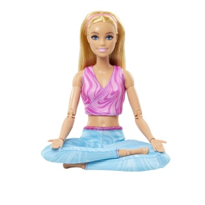 Papusa Barbie Made To Move Blonda Cu Top Roz - Img 5